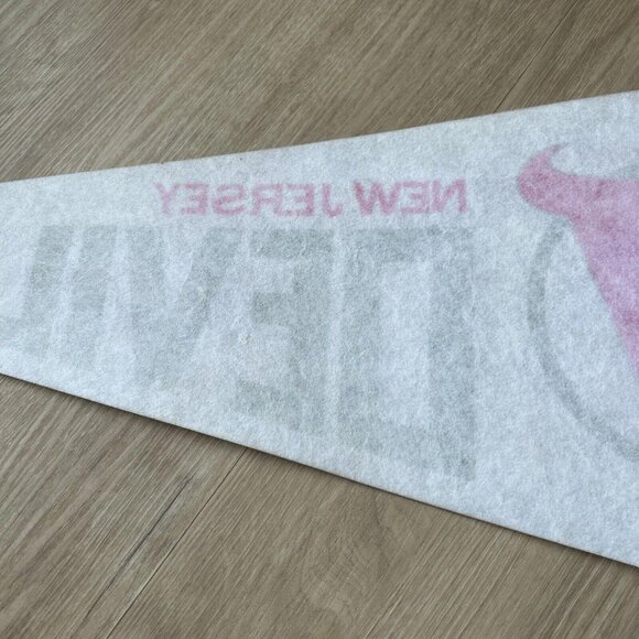Early 1980'S New Jersey Devils NHL Hockey Pennant Flag - Picture 8 of 9